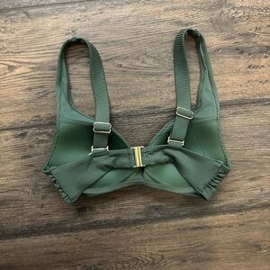 Green Bikini Top with Adjustable Straps